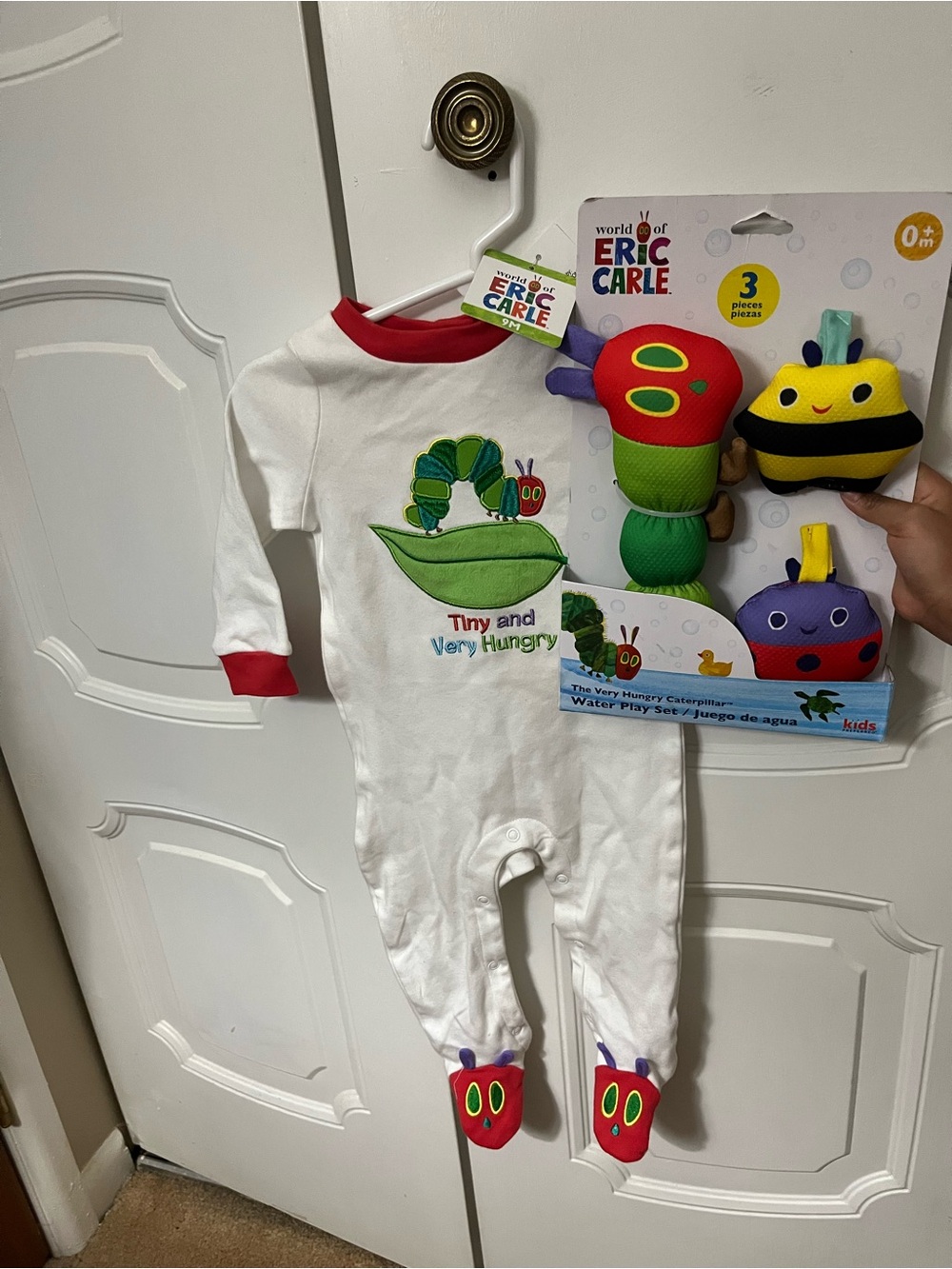 The Very Hungry Caterpillar White & Red Baby One-Piece sz 9m